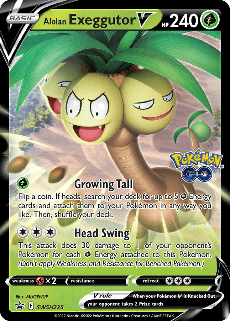 Alolan Exeggutor V Pokémon card