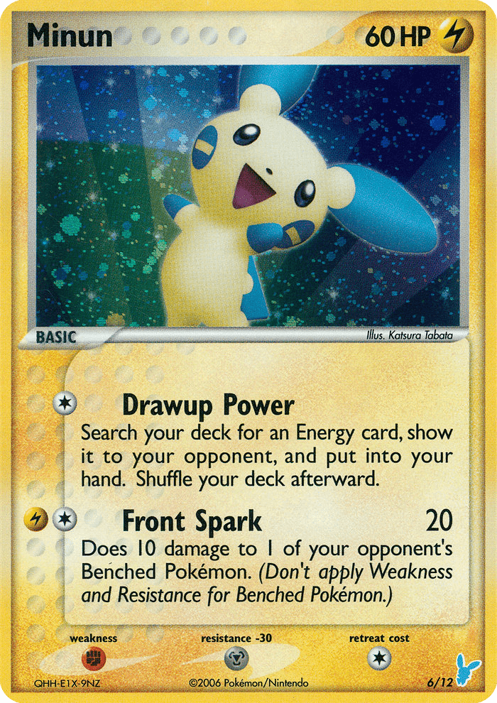 Minun Pokémon card
