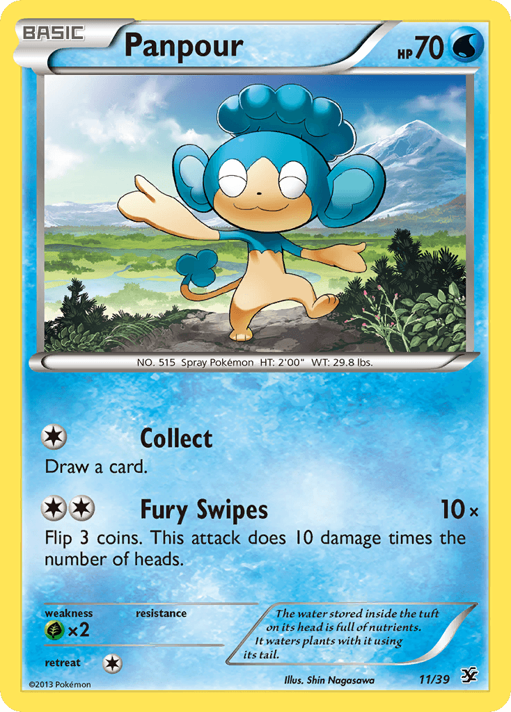 Panpour Pokémon card
