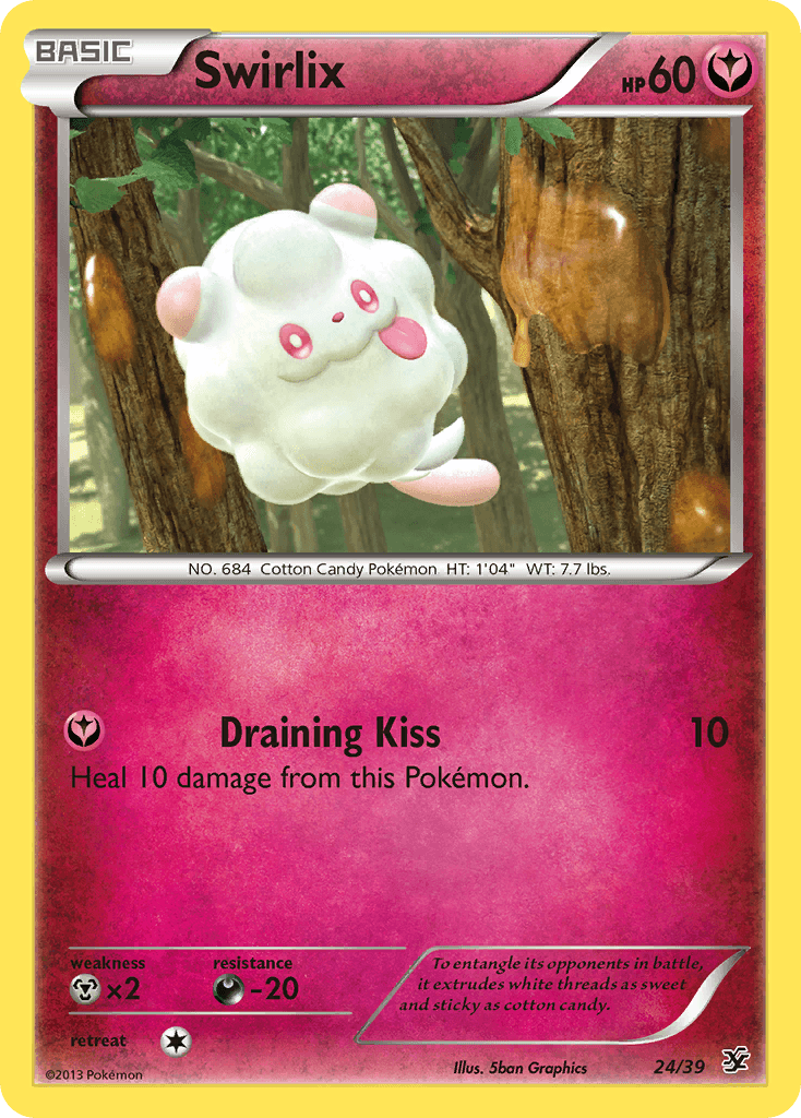 Swirlix Pokémon card