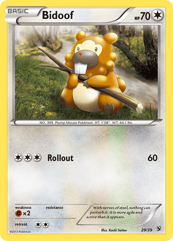 Bidoof Pokémon card