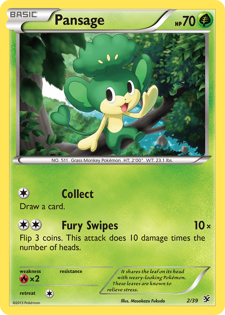 Pansage Pokémon card