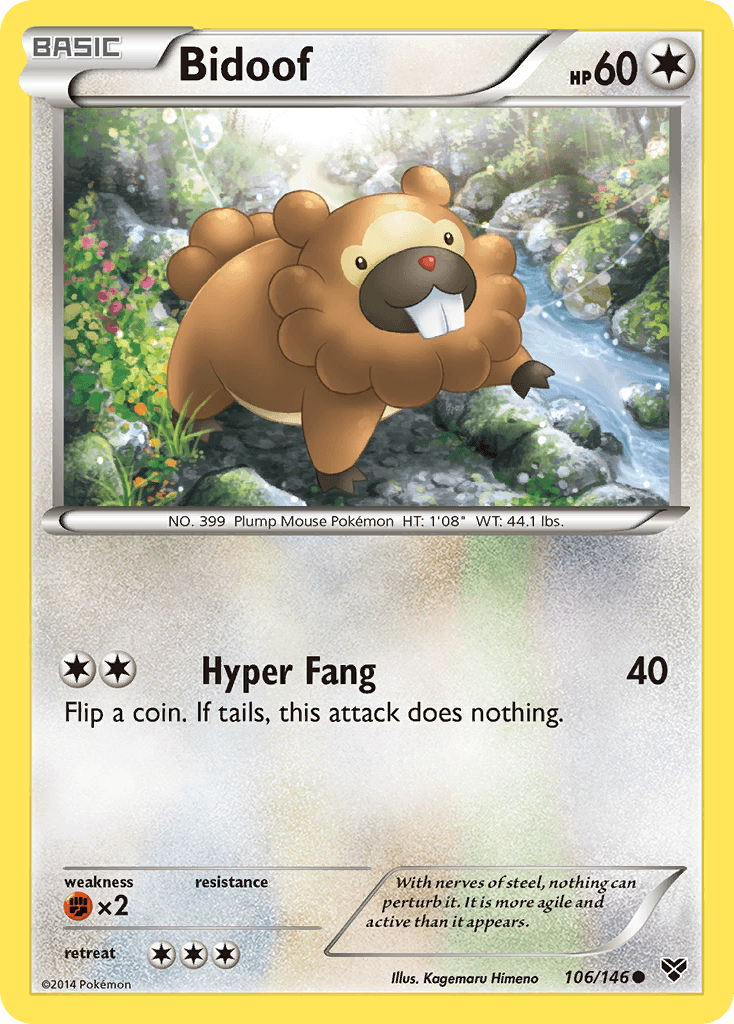 Bidoof Pokémon card
