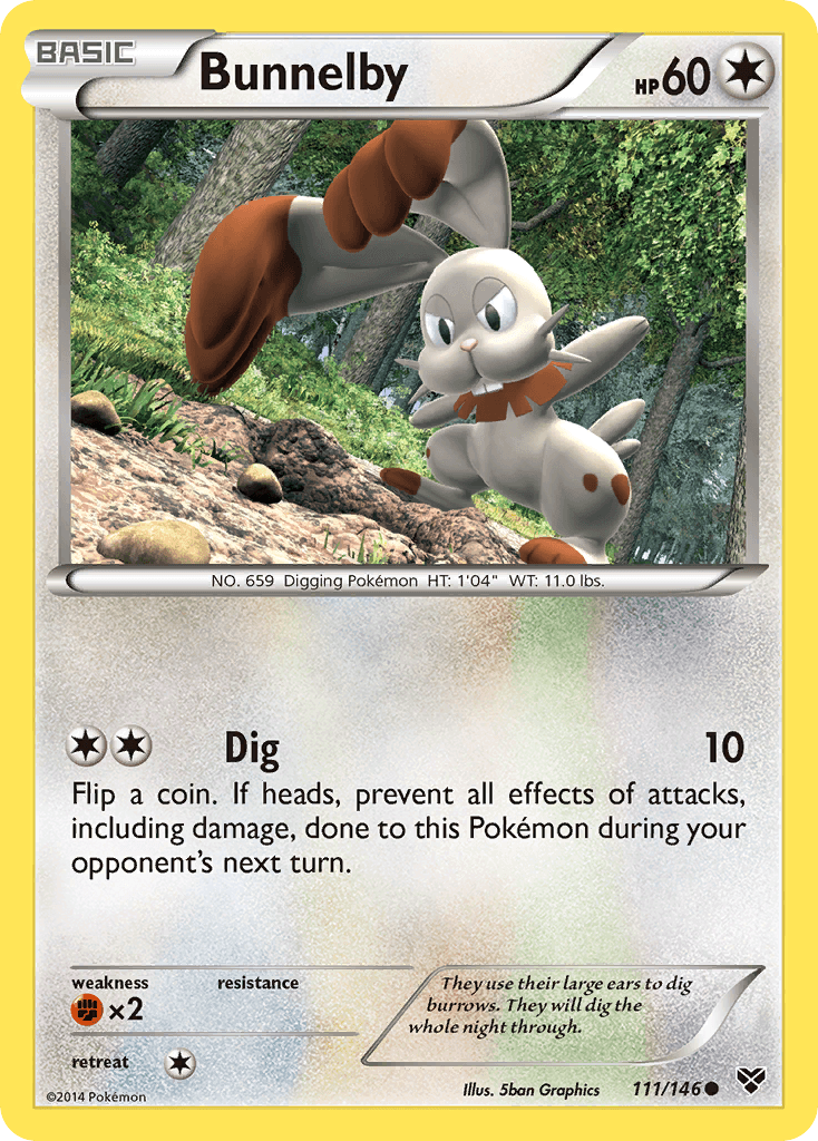 Bunnelby Pokémon card
