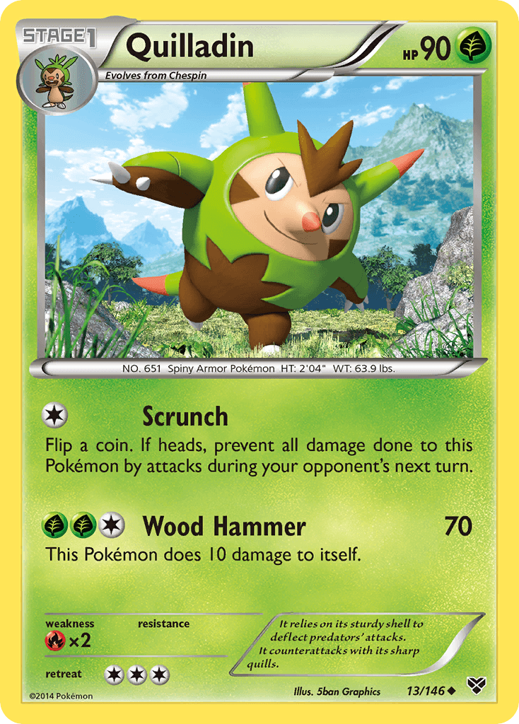 Quilladin Pokémon card