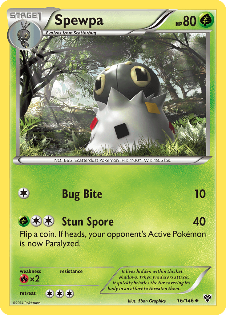 Spewpa Pokémon card