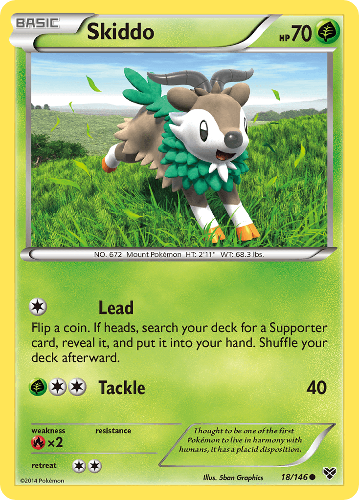 Skiddo Pokémon card