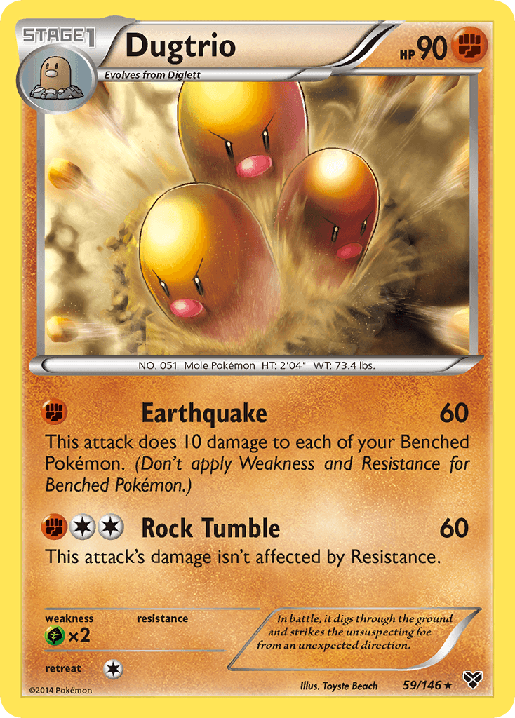 Dugtrio Pokémon card