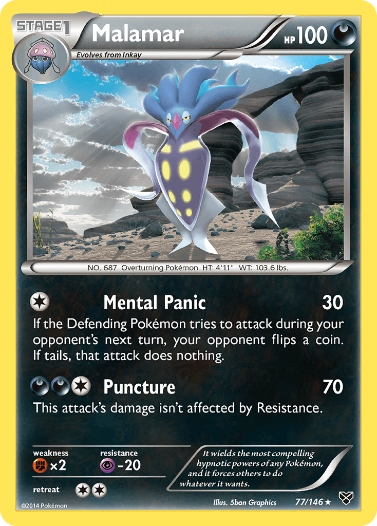 Malamar Pokémon card