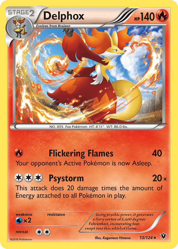 Delphox Pokémon card
