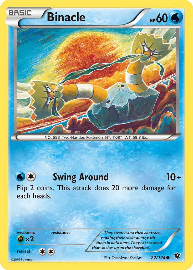Binacle Pokémon card