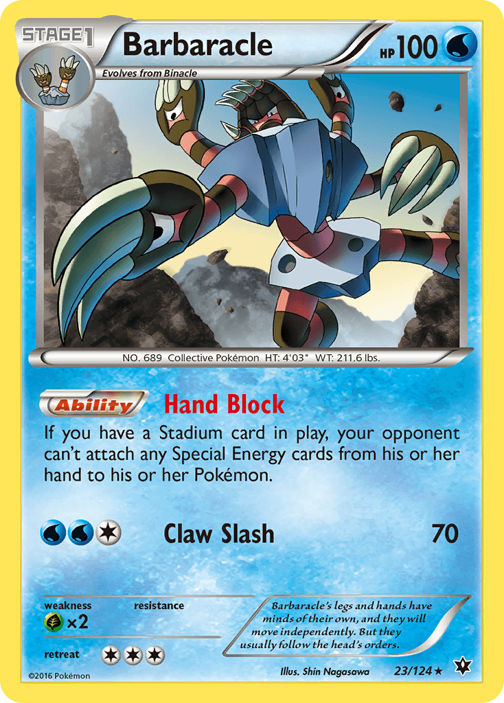Barbaracle Pokémon card