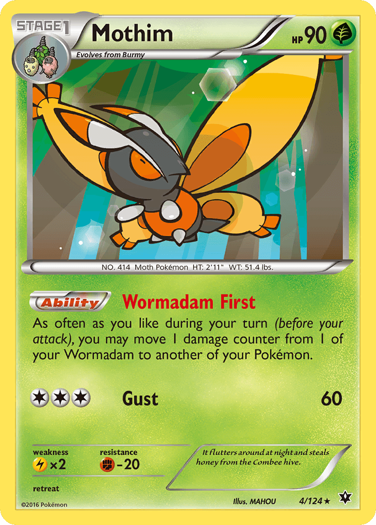 Mothim Pokémon card