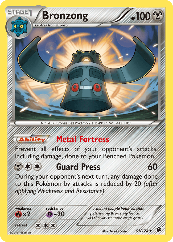 Bronzong Pokémon card