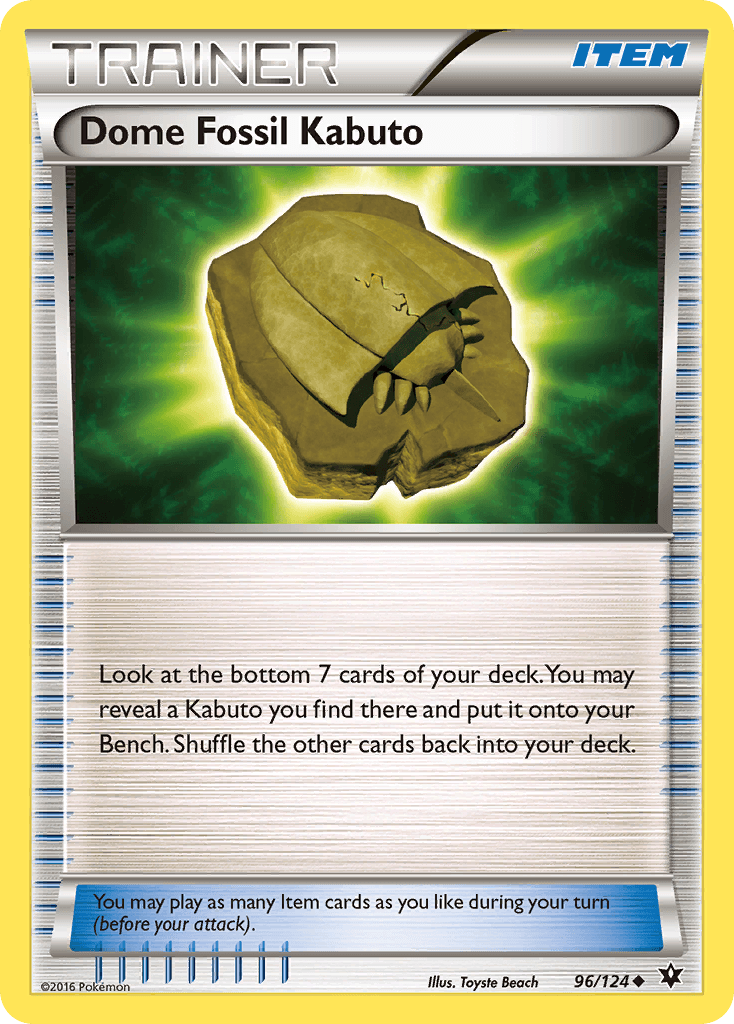 Dome Fossil Kabuto Pokémon card