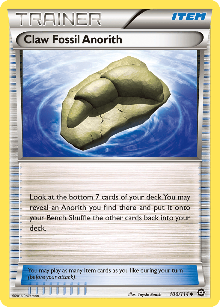 Claw Fossil Anorith Pokémon card