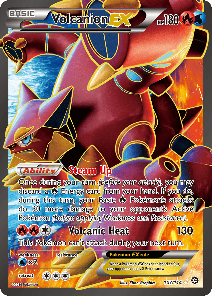 Volcanion-EX Pokémon card