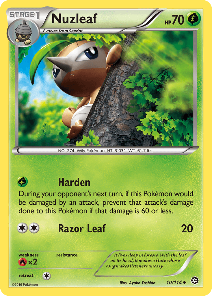 Nuzleaf Pokémon card