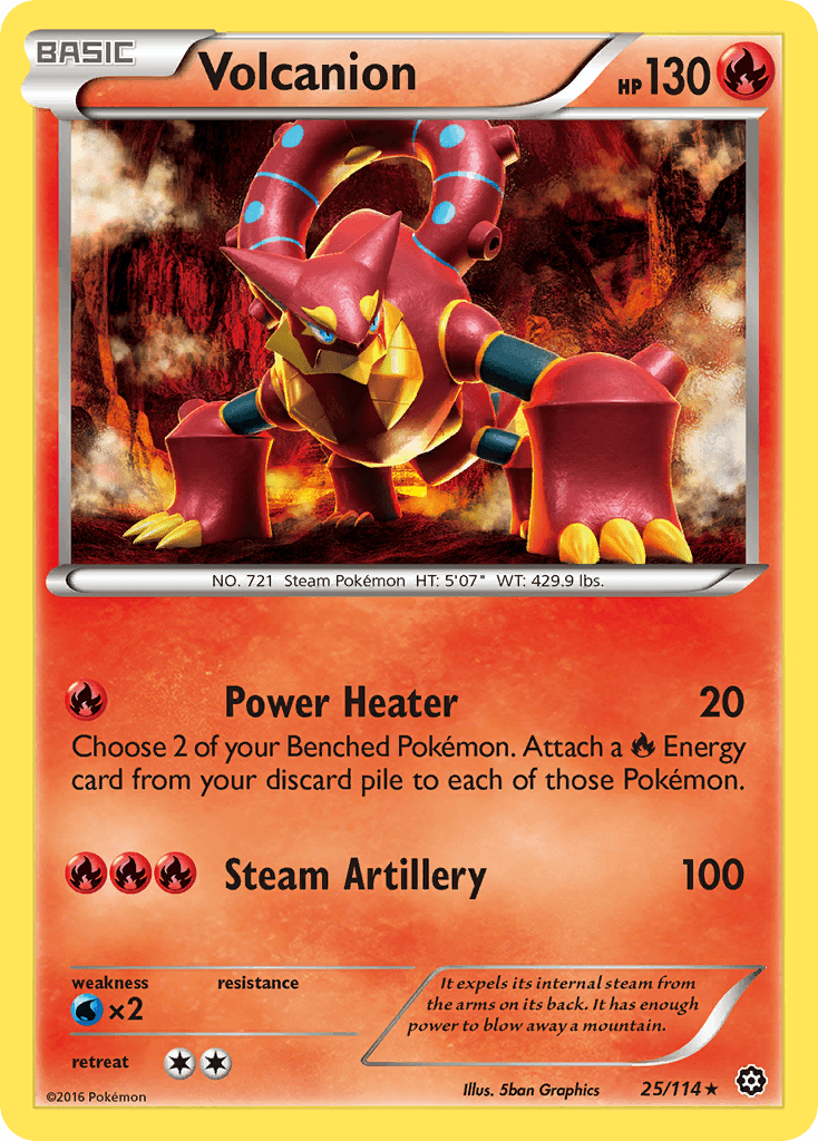 Volcanion Pokémon card