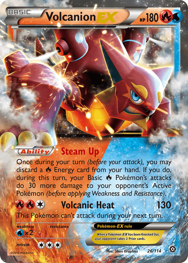 Volcanion-EX Pokémon card