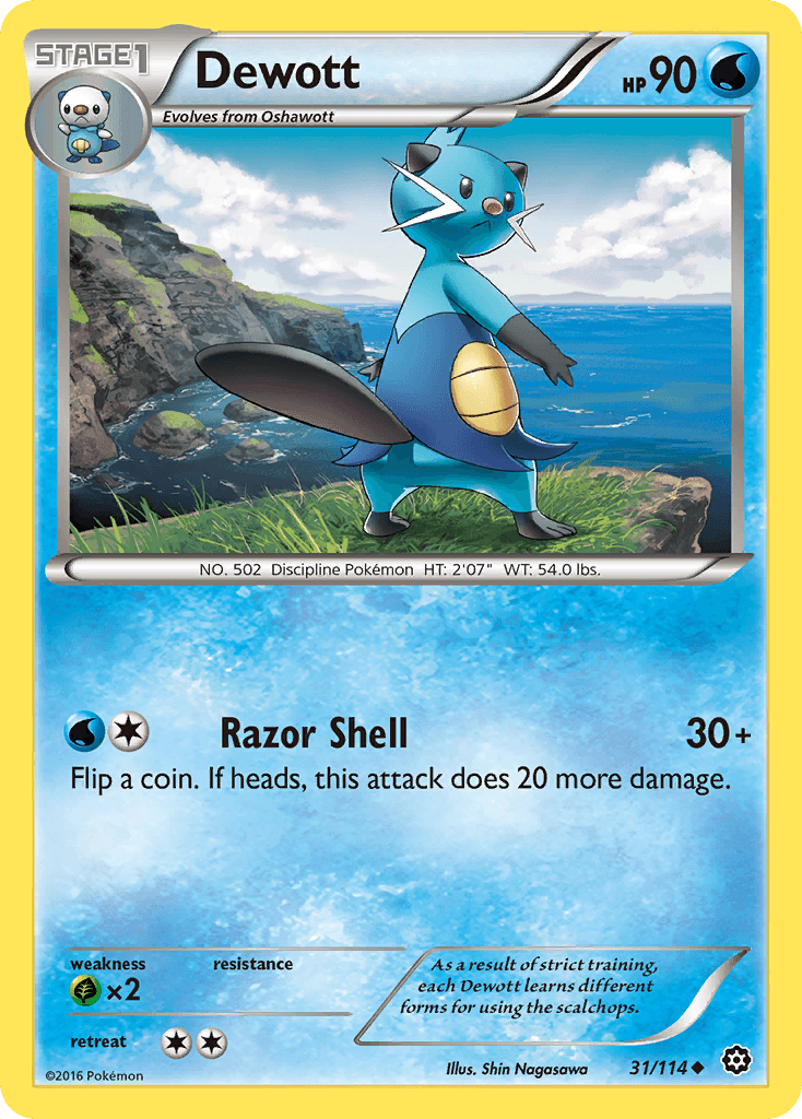 Dewott Pokémon card