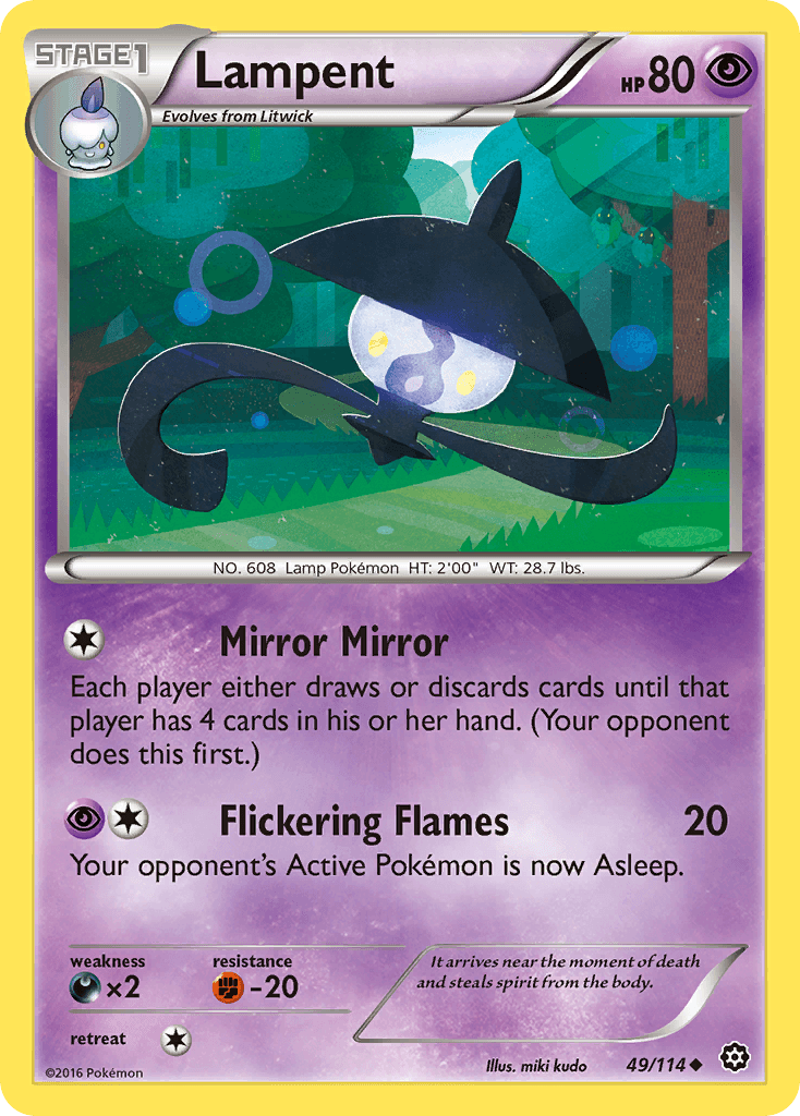 Lampent Pokémon card