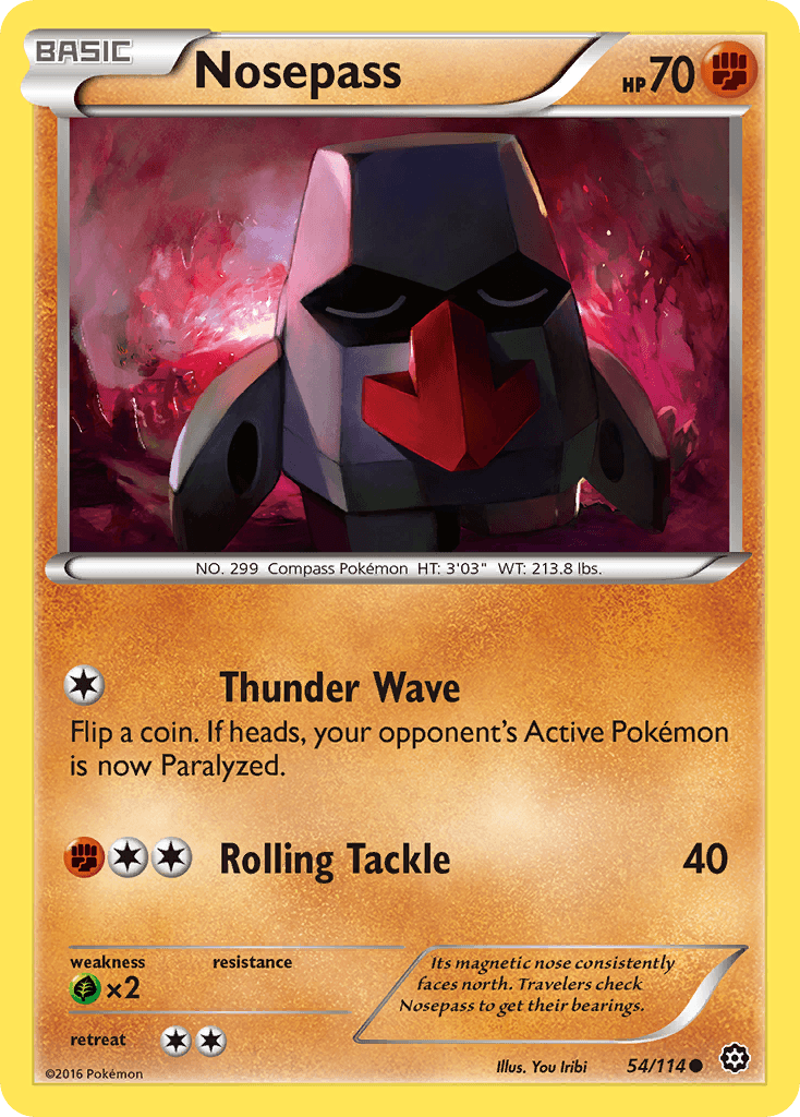 Nosepass Pokémon card