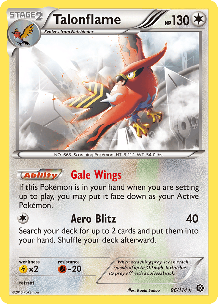 Talonflame Pokémon card