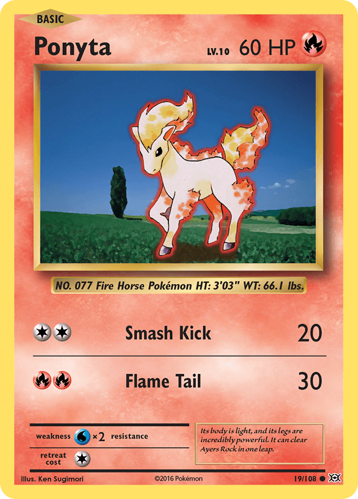 Ponyta Pokémon card