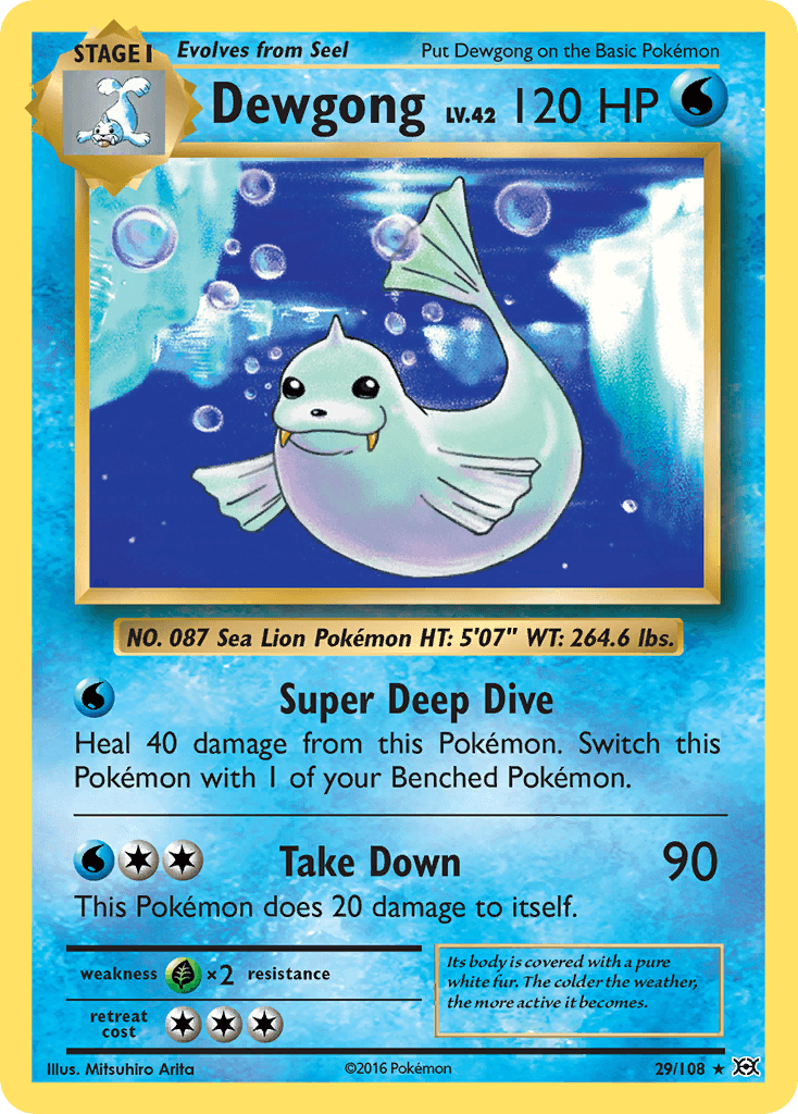 Dewgong Pokémon card
