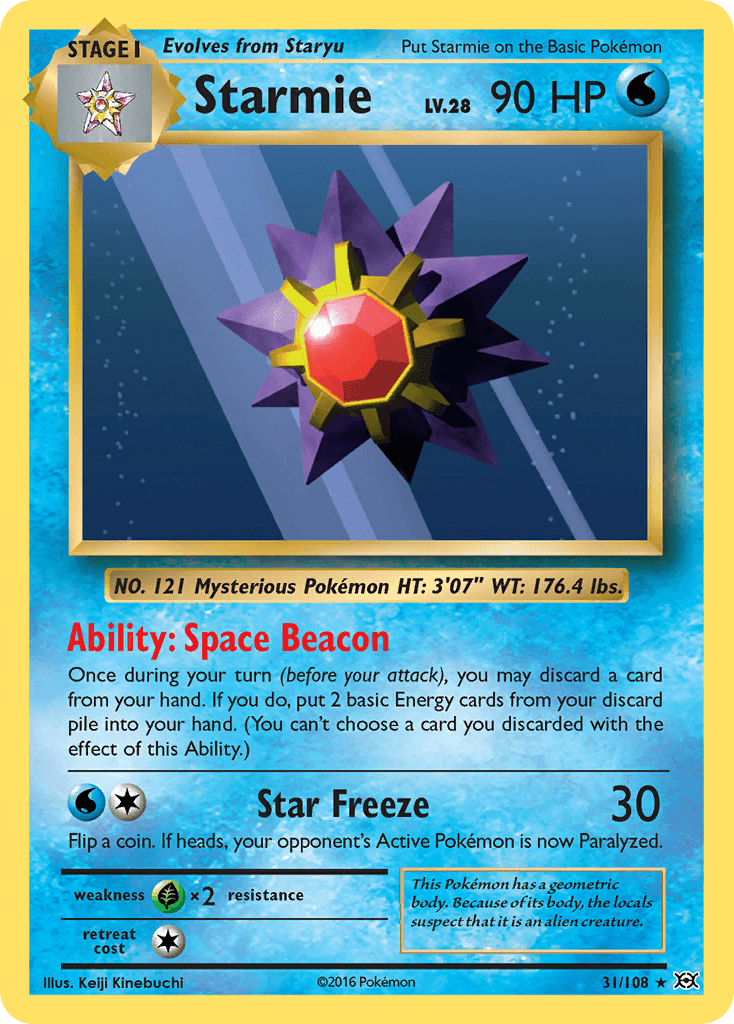 Starmie Pokémon card
