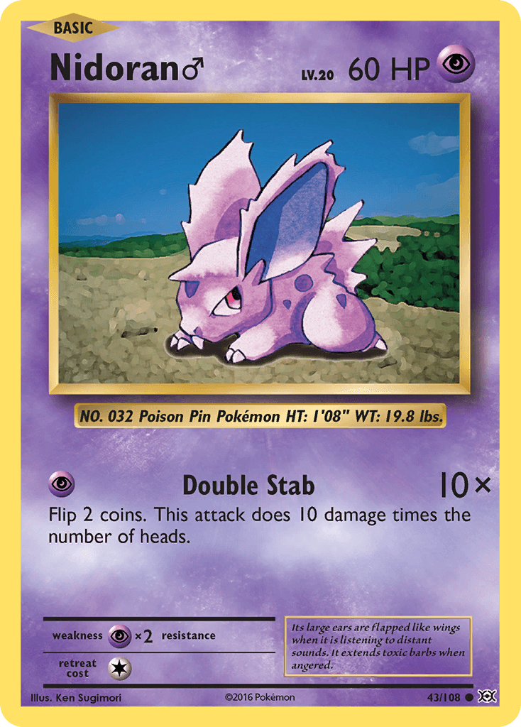 Nidoran ♂ Pokémon card