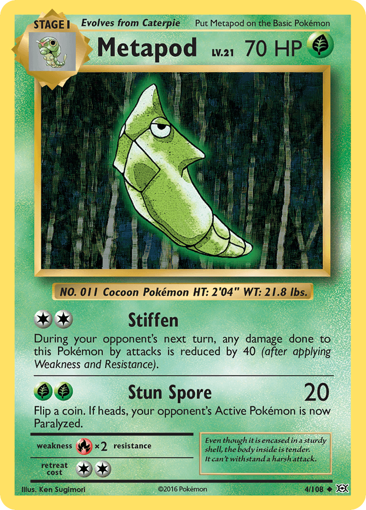 Metapod Pokémon card