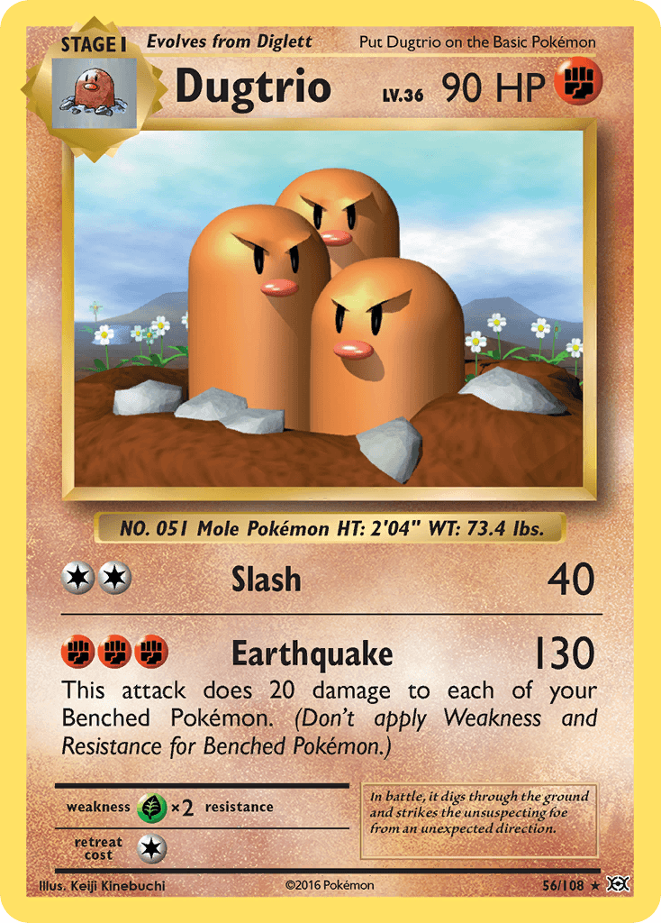 Dugtrio Pokémon card