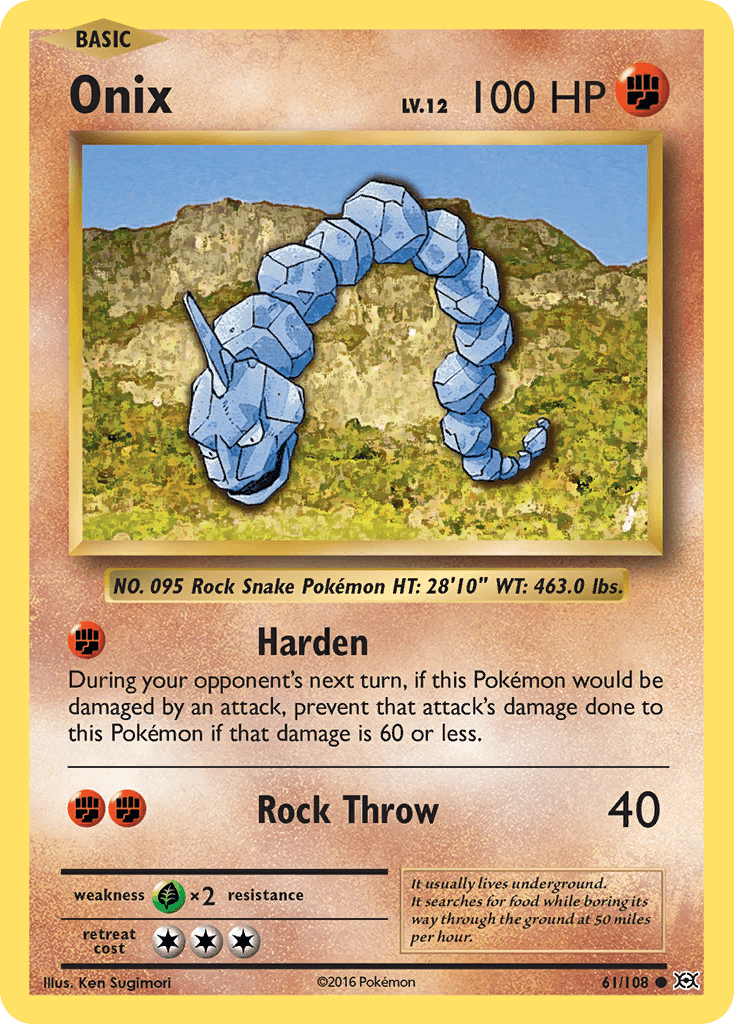 Onix Pokémon card