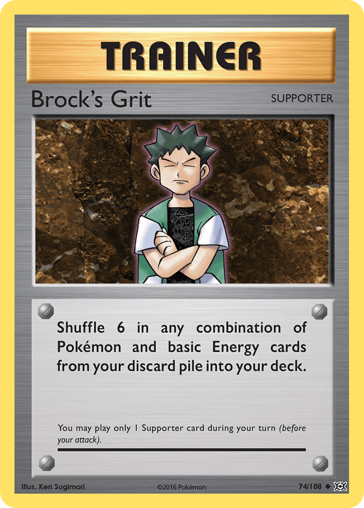 Brock's Grit Pokémon card
