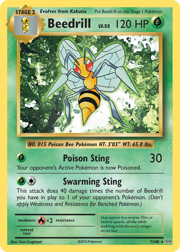 Beedrill Pokémon card