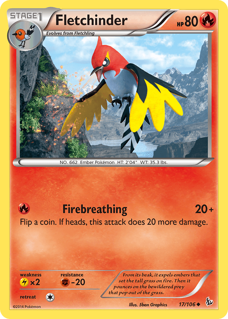 Fletchinder Pokémon card