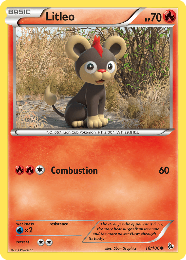 Litleo Pokémon card