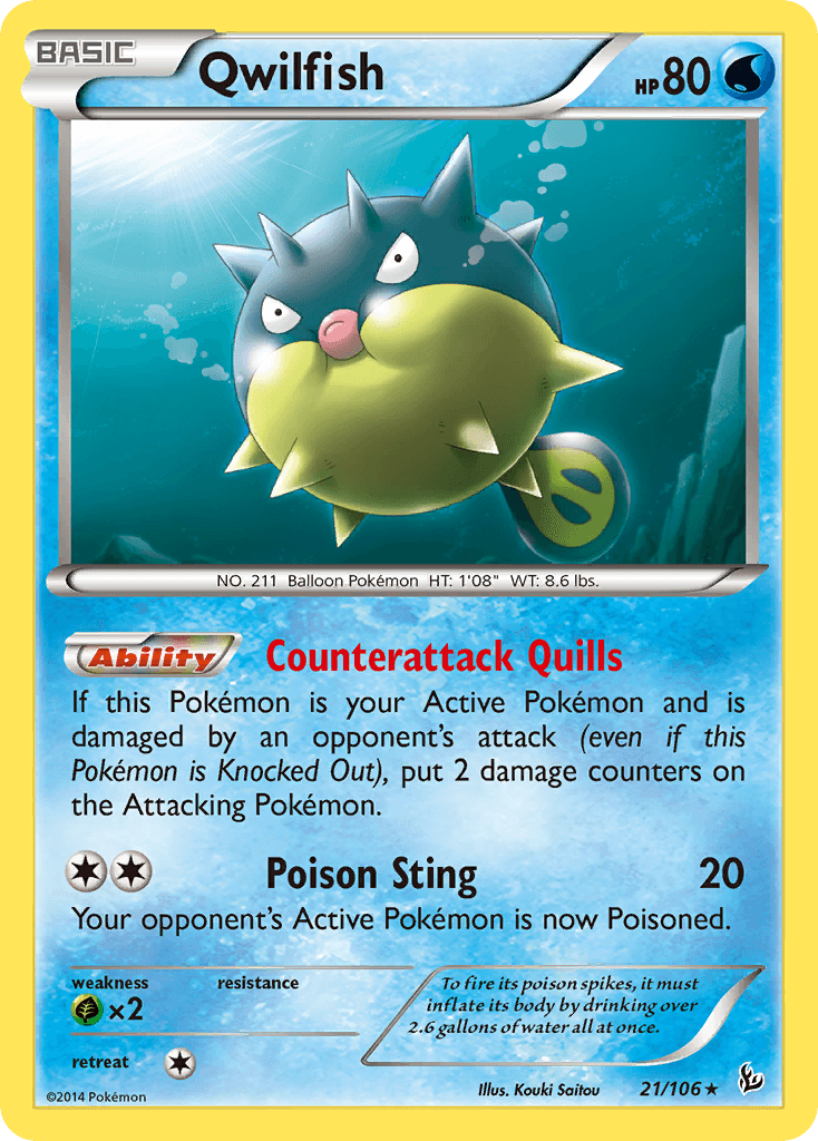 Qwilfish Pokémon card