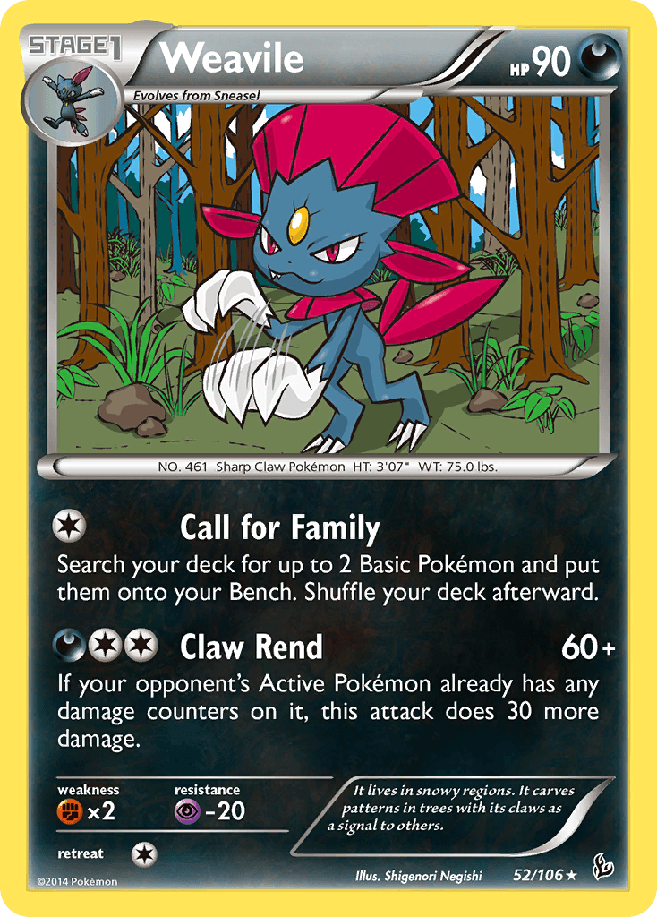 Weavile Pokémon card