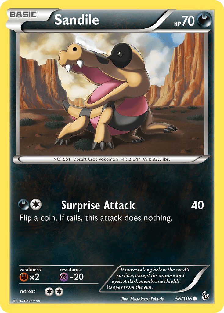Sandile Pokémon card