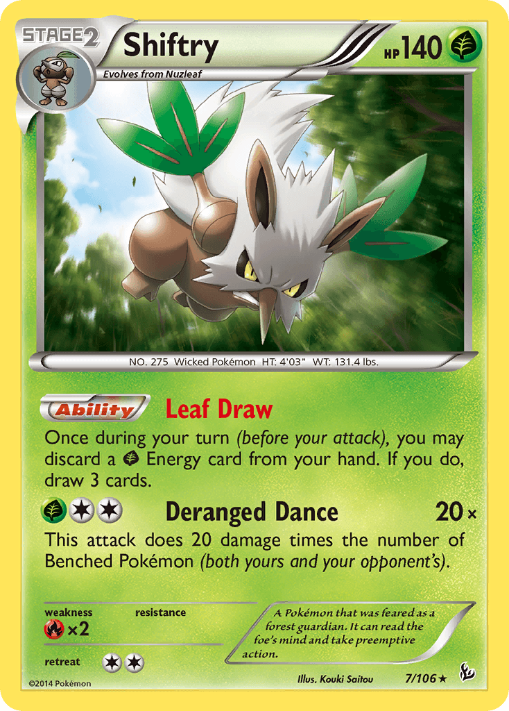 Shiftry Pokémon card