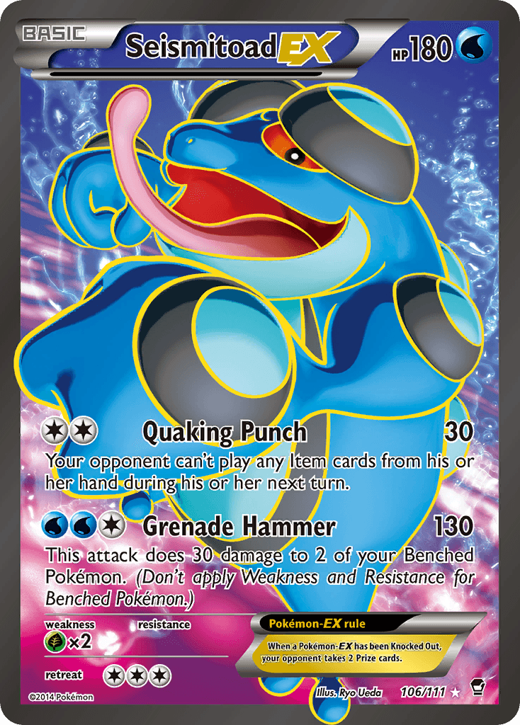 Seismitoad-EX Pokémon card