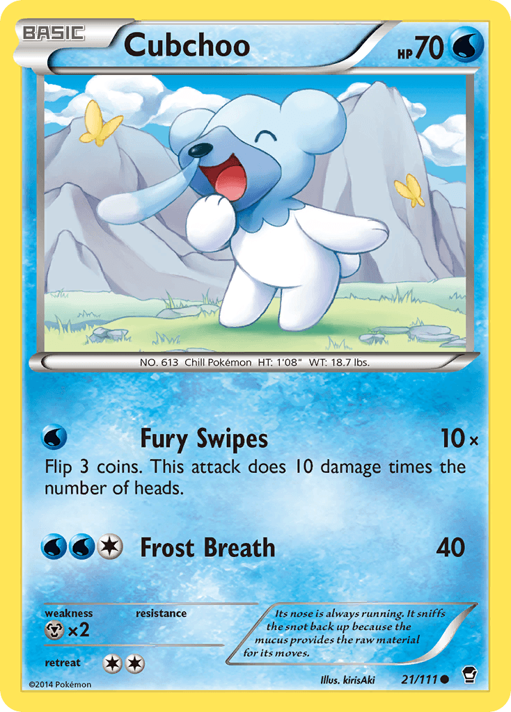 Cubchoo Pokémon card