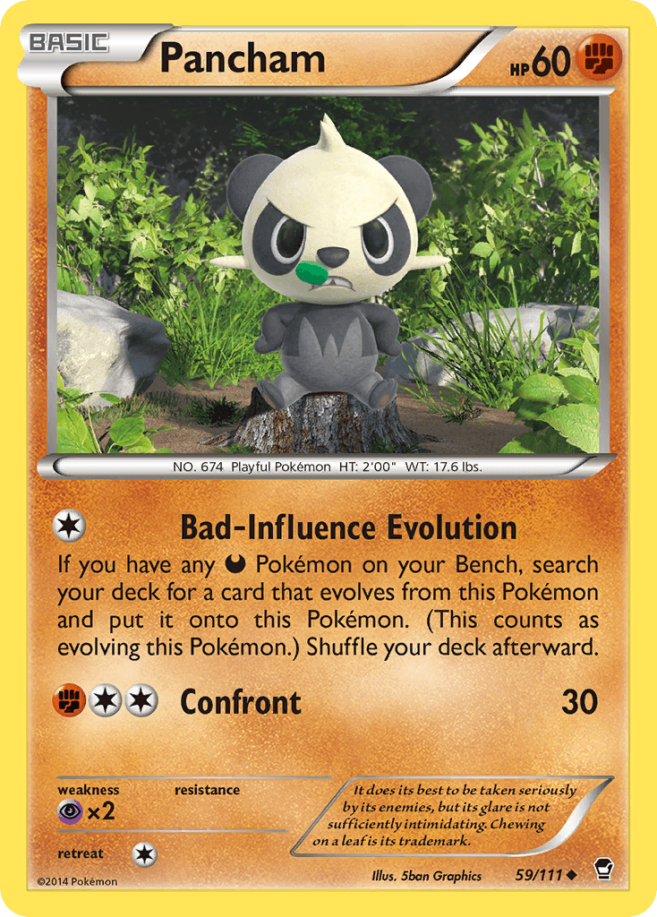 Pancham Pokémon card