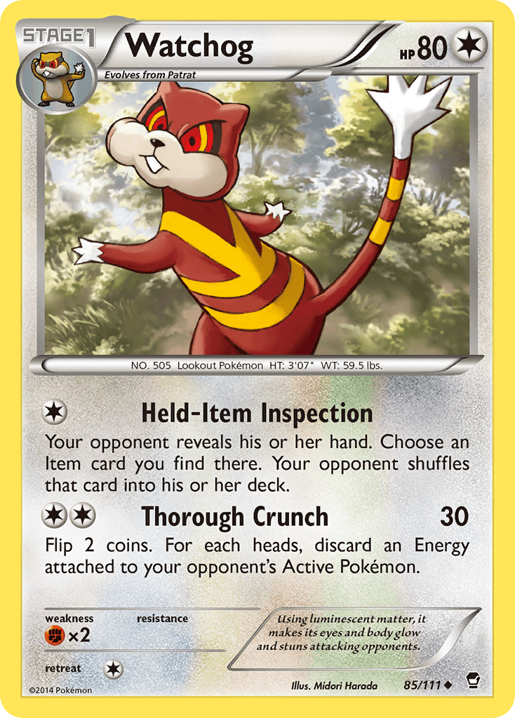 Watchog Pokémon card
