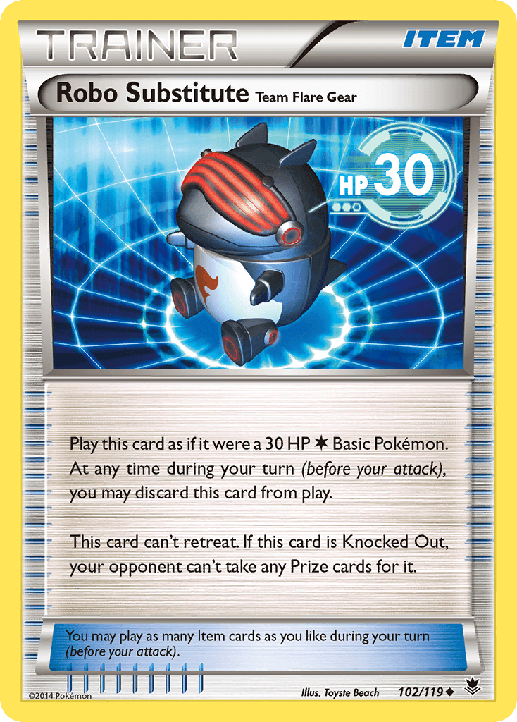 Robo Substitute Team Flare Gear Pokémon card
