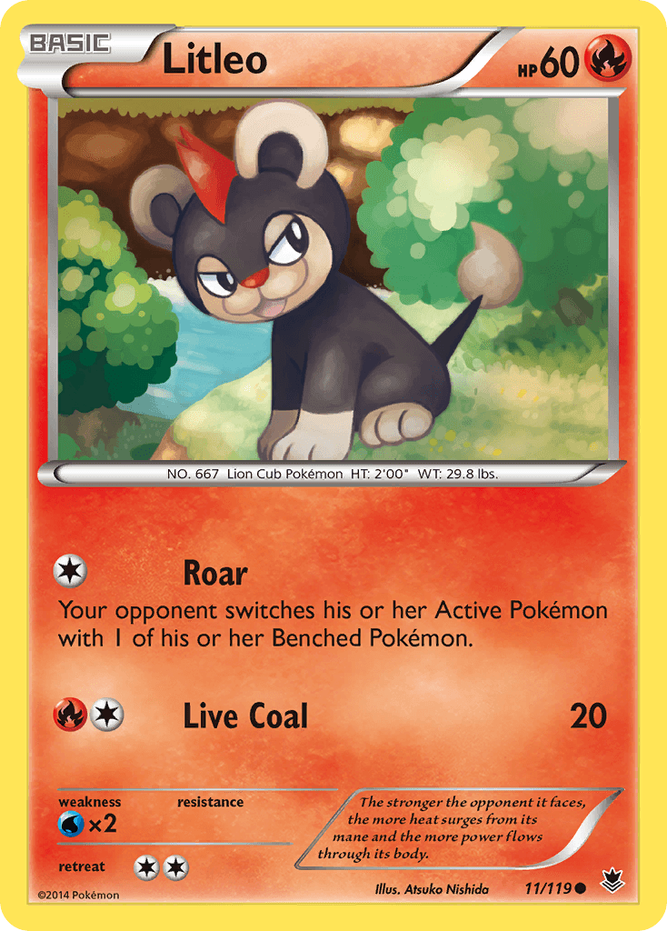 Litleo Pokémon card