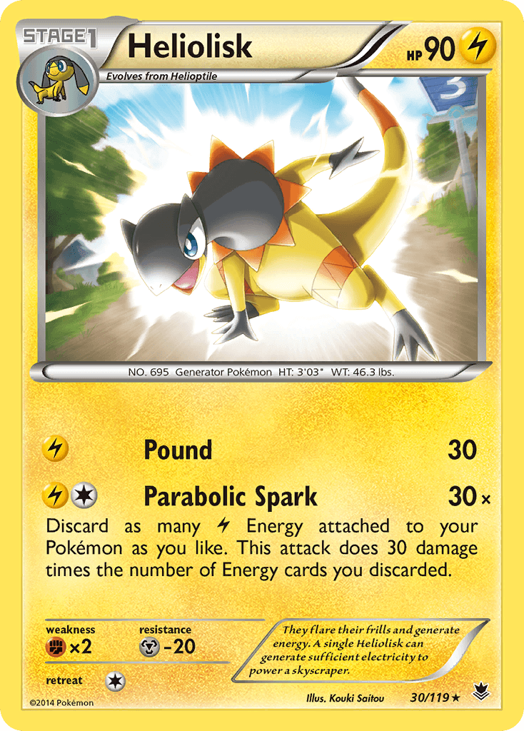 Heliolisk Pokémon card